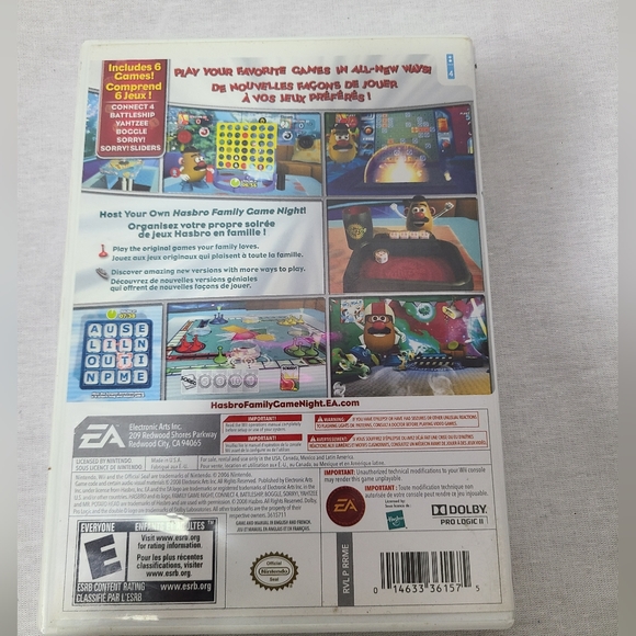 Hasbro Family Game Night (Nintendo Wii, 2008) CIB COMPLETE TESTED - Picture 3 of 3